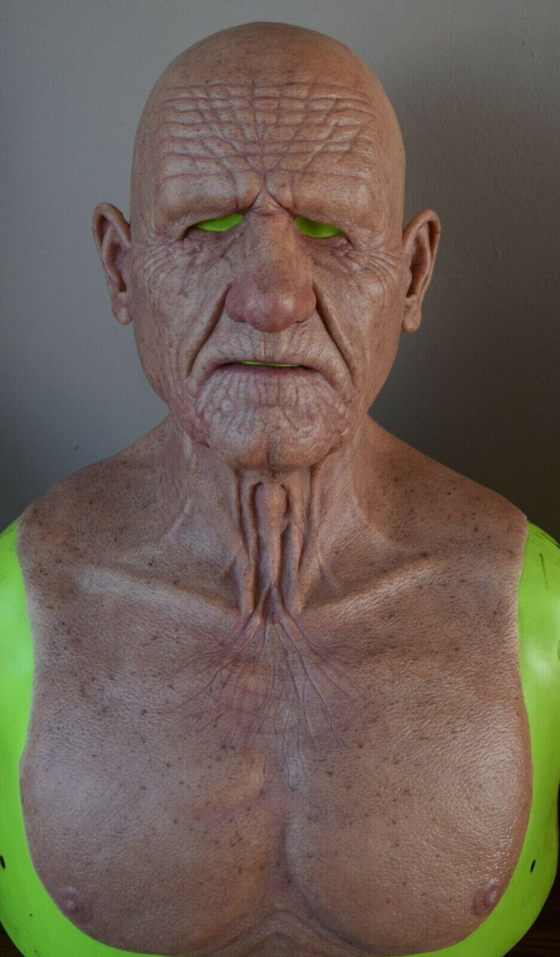 OLD MAN MASK Silicone Prosthetic Realistic Mask Etsy