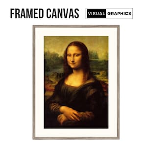 Mona Lisa Reprint by Leonardo Da Vinci. 4x Frame Types Available. Sizes 60x40cm & 80x60cm. QUALITY MADE.