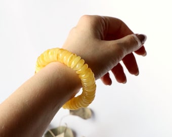 Yellow color amber bracelet, butterscotch natural Baltic amber jewelry, handmade amber bracelet for adult, gem amber fashion bracelet