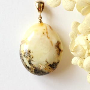 Royal butterscotch color amber pendant, round elegance yellow amber jewelry, classic handmade amber pendant, unique amber gift for woman