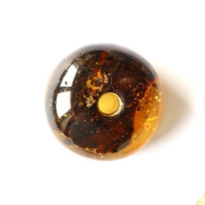 Small donut amber pendant, genuine baltic amber, lemon light amber doughnut pendant, natural baltic amber pendant, amber stone with hole