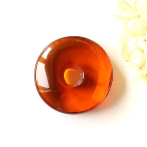 Baltic amber doughnut pendant, cognac amber pendant with hole, natural Baltic amber, amber jewelry, amber donut,amber amulet,amber medallion