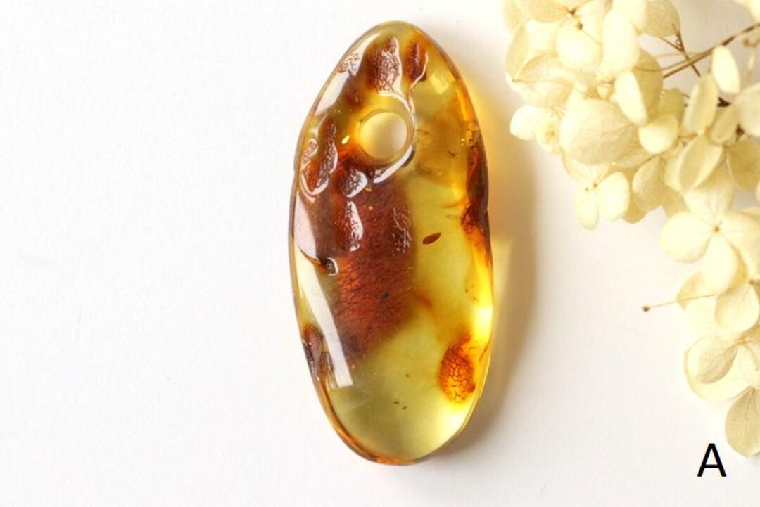 Unique Shape Amber Pendant Genuine Baltic Amber Jewelry Massive Amber ...