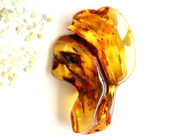 Large unique lemon natural Baltic amber stone, genuine Baltic amber, amber tree stone, home decor souvenir stone, memorabilia amber stone