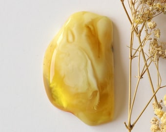 Unique marble white color 100% natural Baltic amber stone, yellow honey luxury souvenir amber, amazing home decor stone, housewarming gift