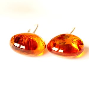 Dangle amber earrings, amber jewelry, round amber earrings, sterling silver clasp, natural Baltic amber,cognac amber earrings,round earrings image 7