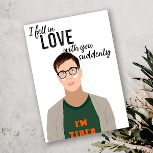 HelloGoodbye Anniversary Card / Here (In Your Arms) / Sad Time Card Co / Pop Punk Band Card