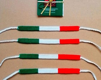 Handmade kilim bracelet with Iranian flag design