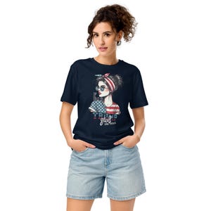 &quot;I&#39;m a Trump Girl, Decken Sie sich ab&quot; T-Shirt - Shirt für Frauen, Konservatives Geschenk, Wahlkleidung 2024, Pro-Trumpf-Shirt
