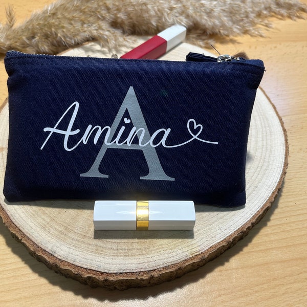 Personalisierte Kosmetiktasche mit Namen Spruch | Kulturtasche mit Name | Schminktasche | Geschenk | Mutter Freundin | Geburtstag | Hochzeit