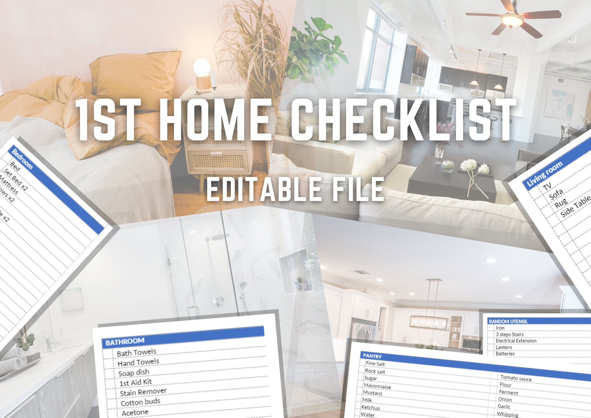 First House Checklist.pdf 1st HOME Checklist - Anything You Need and More! | Printable | Fillable ...