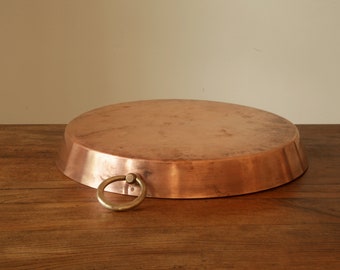 Pierre Vergnes 31cm Copper Mixing Bowl -One Brass Handle