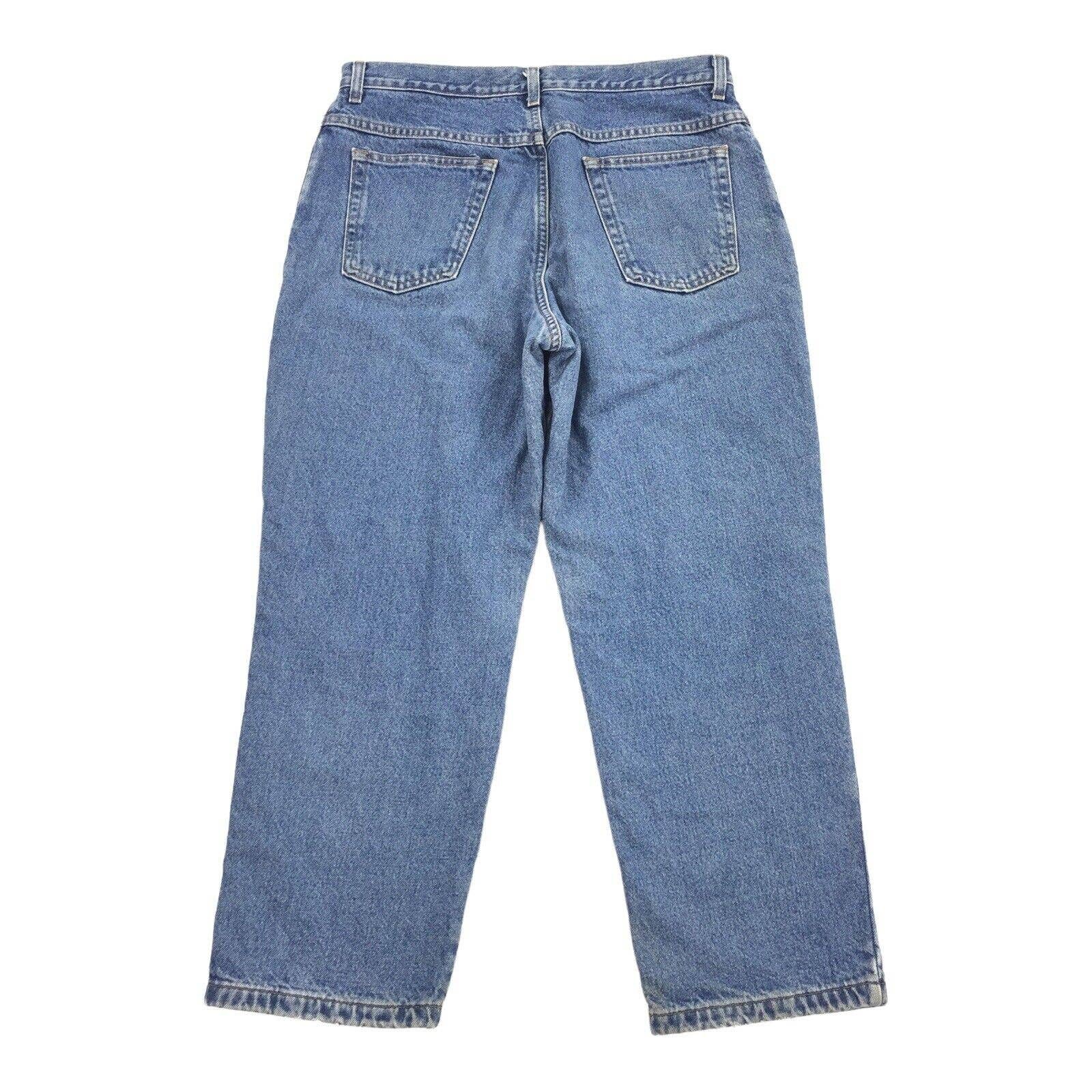 Vintage LL Bean Fleece Lined Tapered Leg Jeans 14 Petite