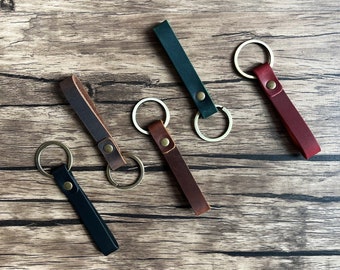 Natural Leather Key Chain | 5 Colors Leather Key Ring