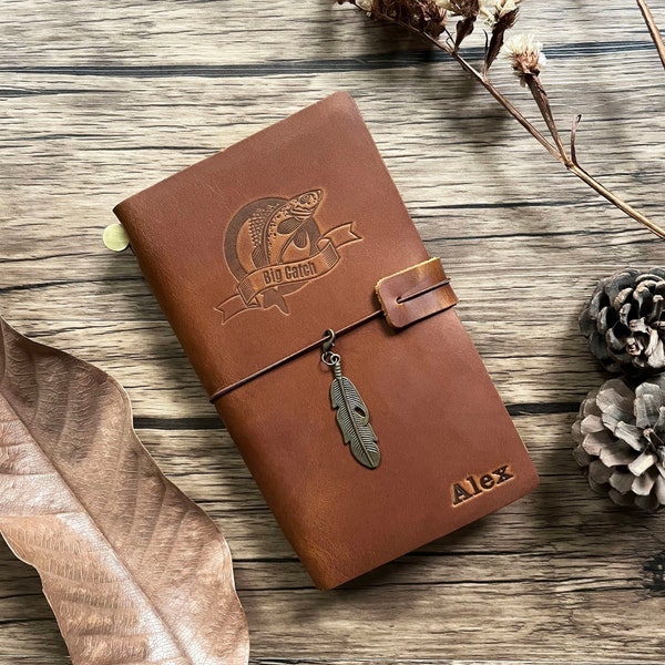 Benutzerdefinierte Angeln Journal | Angeln Geschenk | Angeltagebücher | Fischer-Tripbuch | Geschenke für Angler