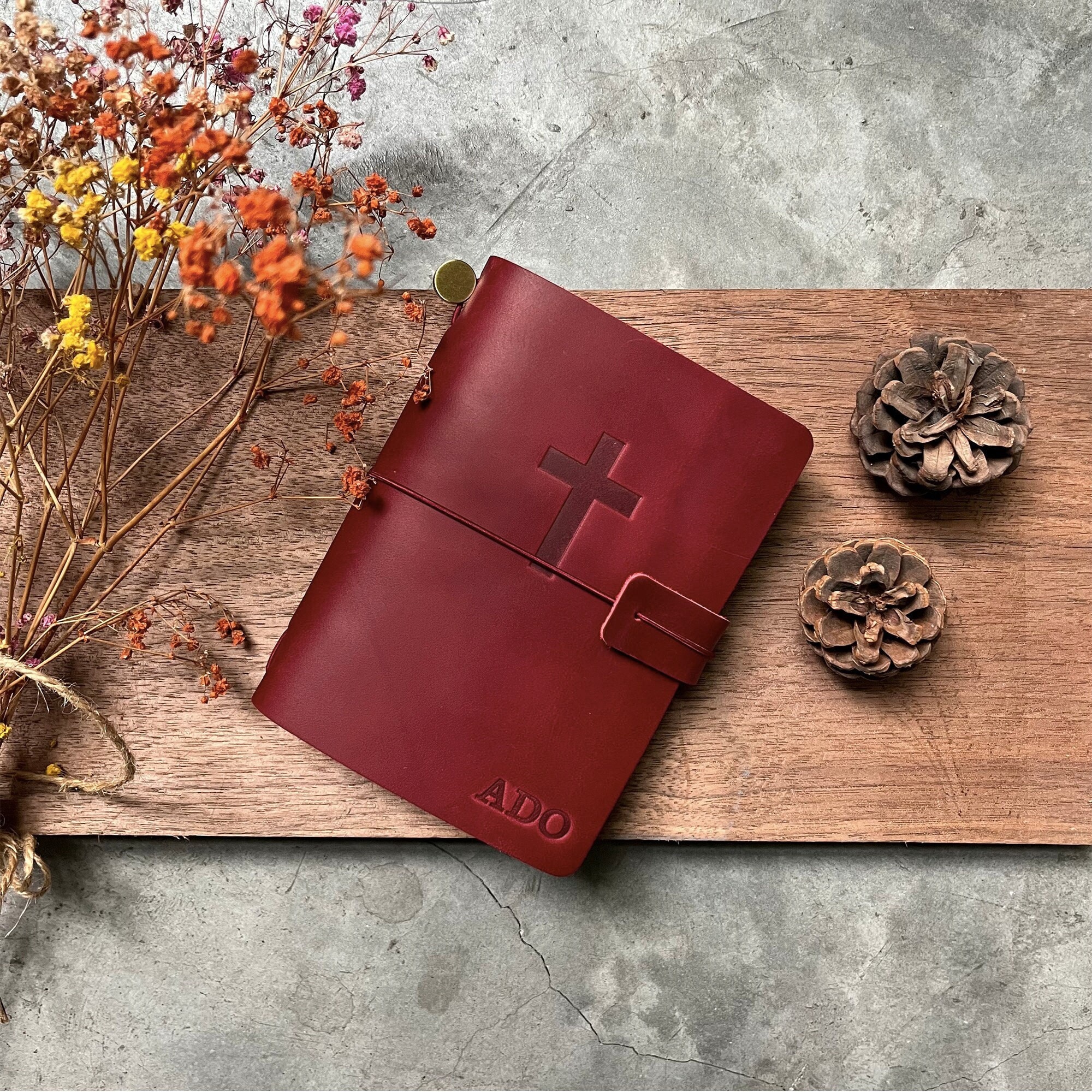 Custom Prayer Journal | Christmas Gift | Personalized Leather Journal | Custom Made Religious Journal | Leather Prayer Bible Notebook