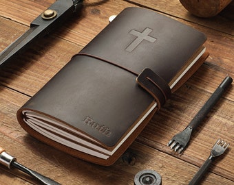 Custom Prayer Journal | Christian Gift | Personalized Leather Journal | Custom Made Religious Journal | Leather Prayer Notebook