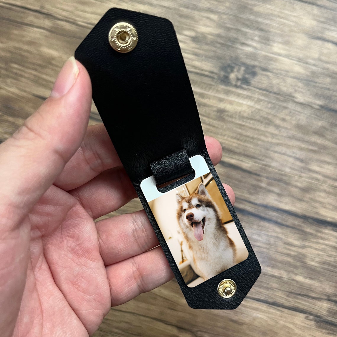 Personalized Leather Keychain With Photo and Text Unique Etsy UK