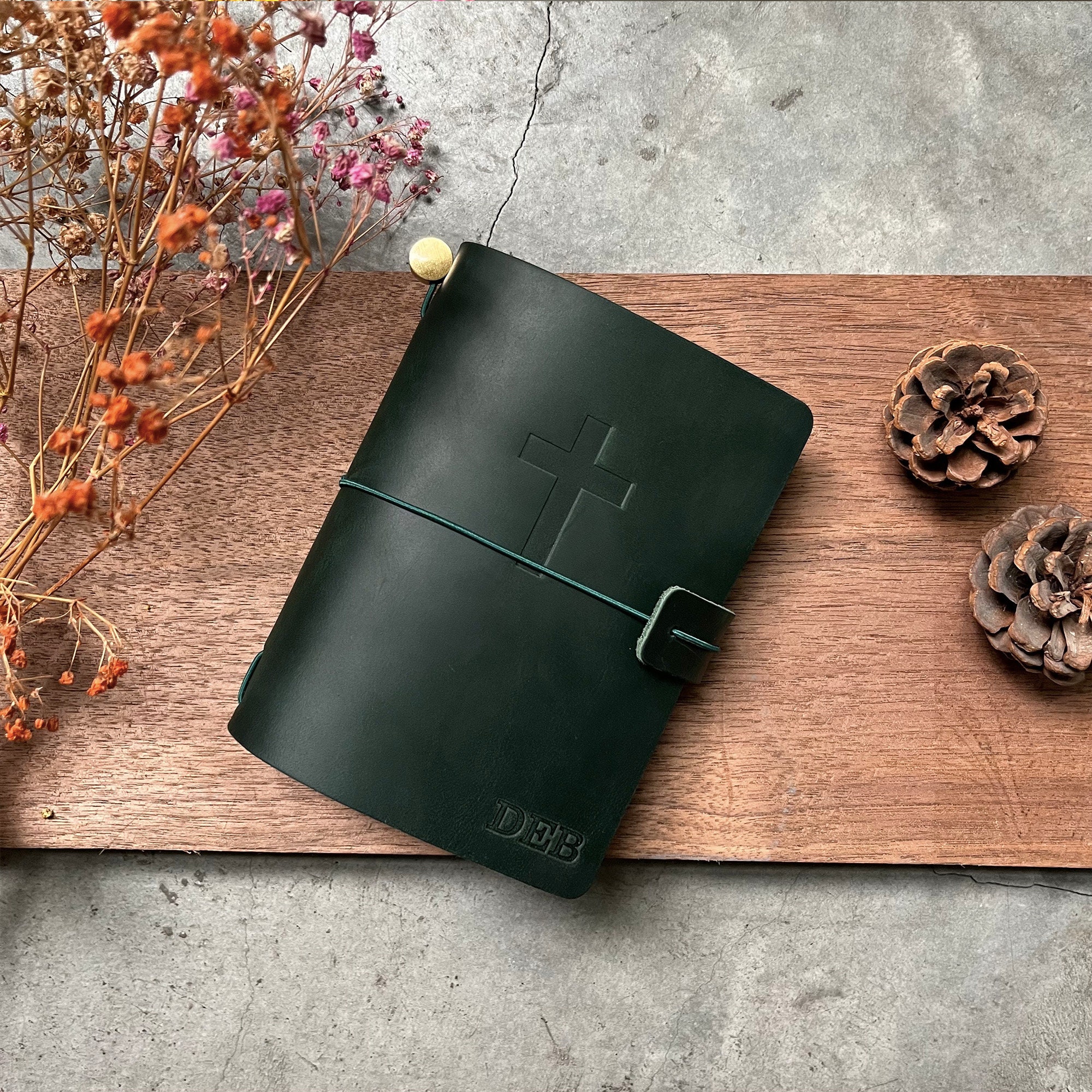 Custom Prayer Journal | Christmas Gift | Personalized Leather Journal | Custom Made Religious Journal | Leather Prayer Bible Notebook