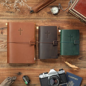 Custom Prayer Journal | Christmas Gift | Personalized Leather Journal | Custom Made Religious Journal | Leather Prayer Bible Notebook