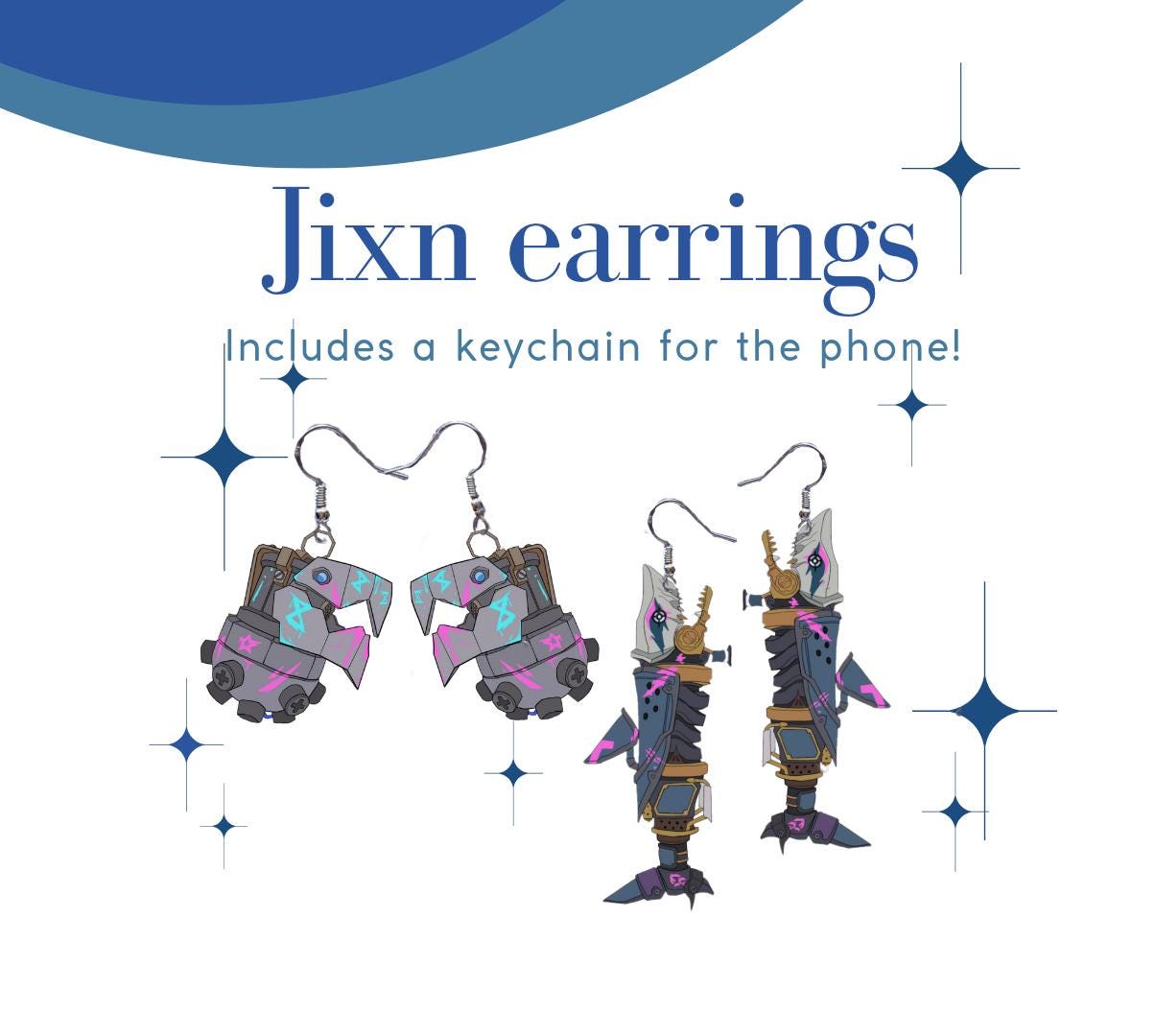 Jinx Earrings (Arcane)