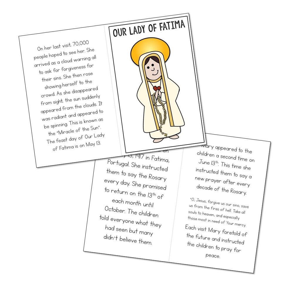 Catholic Saints Biography Mini Books in 3 Formats, SET of 86 Saints - Etsy