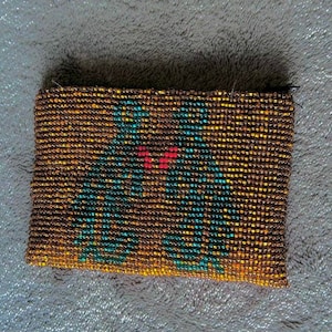 Guatemalan Beaded Coin Purse Zippered Pouch Handcrafted by Indigenous Mayan Family