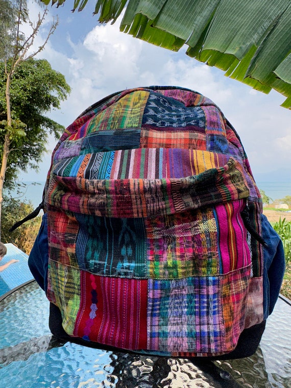Handmade Boho Chic Woven Embroidered Backpack Handcrafted by  display picture 2