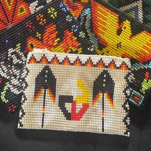 Guatemalan Beaded Coin Purse Zippered Pouch Handcrafted by Indigenous Mayan Family