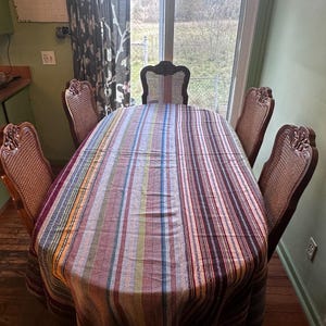 Handmade Mayan Woven Tablecloth Boho Blanket Wall Hanging Handcrafted by Indigenous Mayan Family