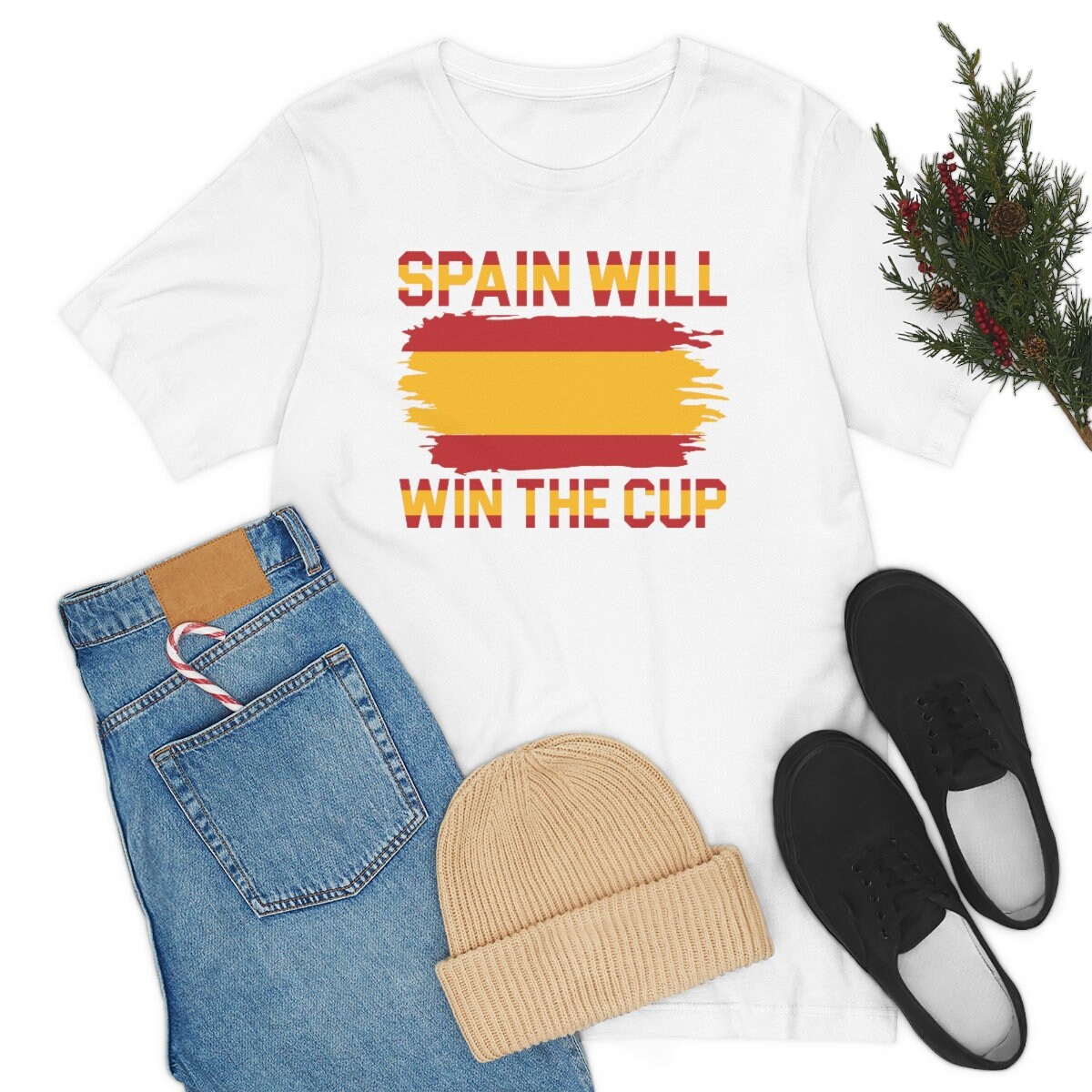 Discover Maglietta T-Shirt Coppa Del Mondo FIFA 2022 Spain Will Win The Cup Uomo Donna Bambini