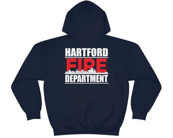 Hartford Fire Department Skyline Cityscape Unisex Heavy Blend Hooded Sweatshirt