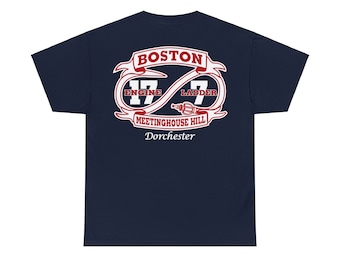 Boston Fire Department Engine 17 Ladder 7 Dorchester Heavy Cotton Tee Shirt