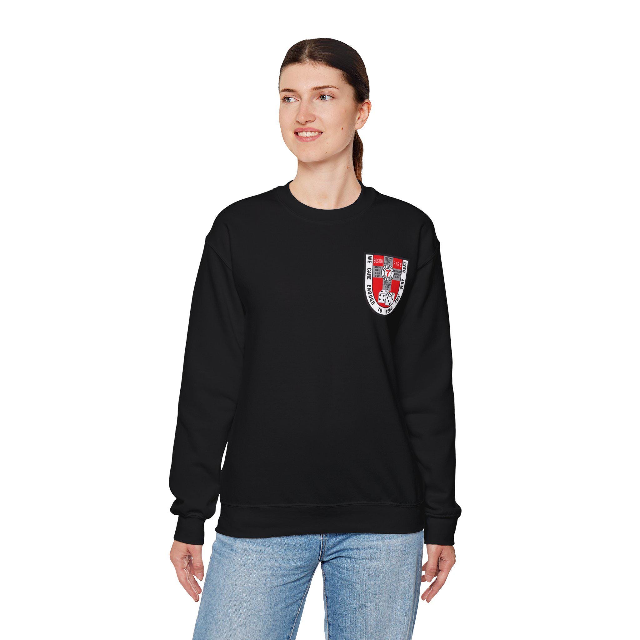 Boston Fire Department District 7 Unisex Heavy Blend Crewneck