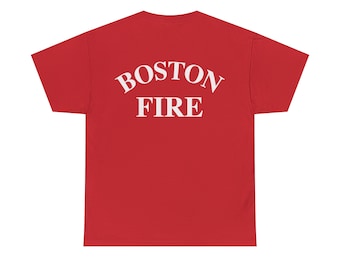 Boston Fire Department Support Our Troops Red Tee Shirt Tshirt