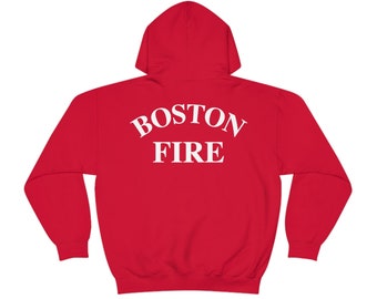 Boston Fire Department Support Our Troops Heavy Cotton Hoodie