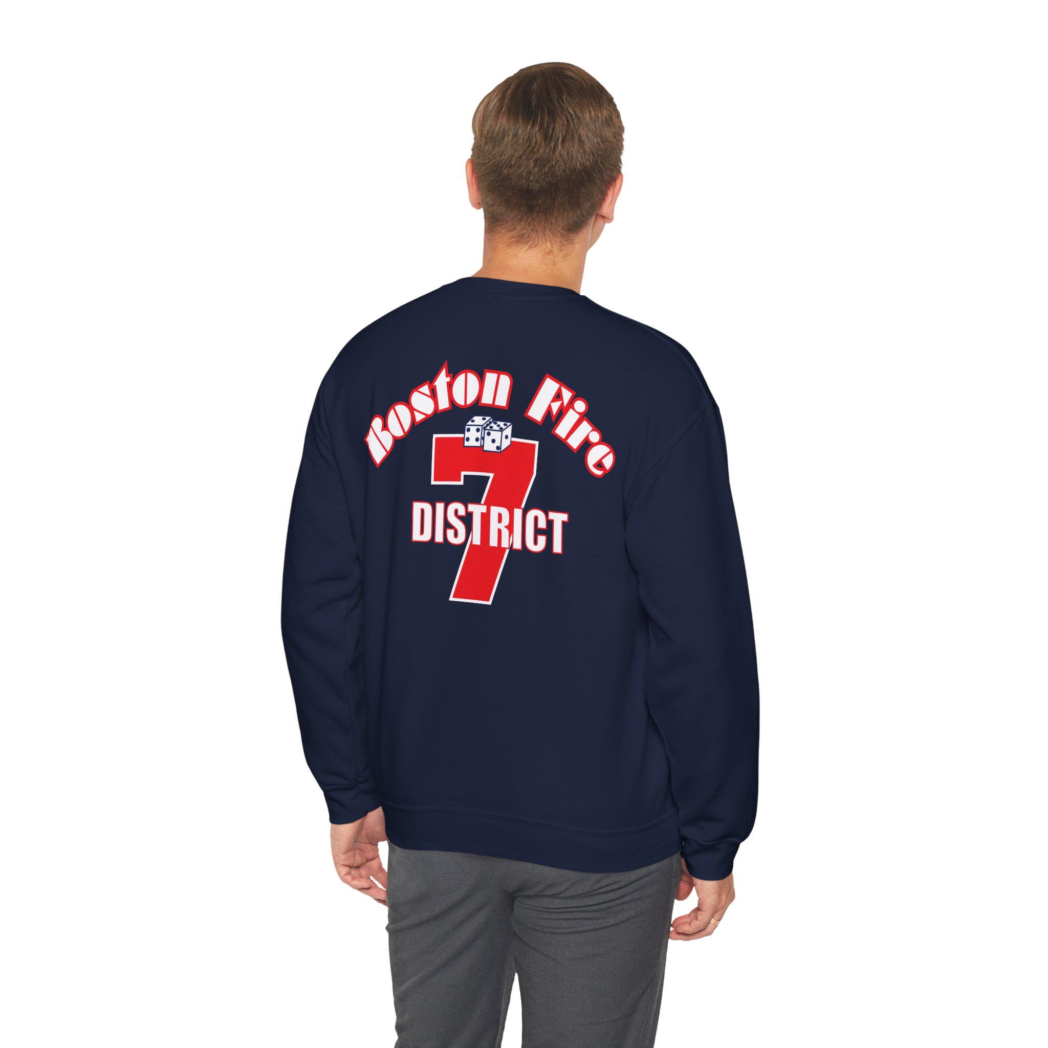 Boston Fire Department District 7 Unisex Heavy Blend Crewneck