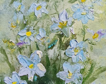 Forget me not painting original