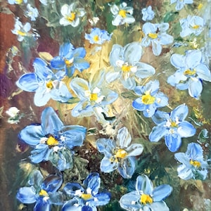 Forget me not painting original