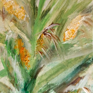 Peinture originale de maïs en croissance