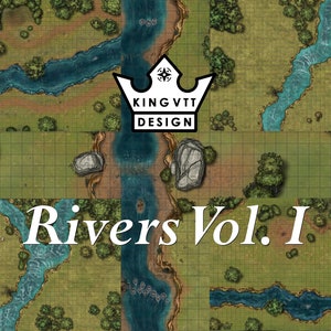 RPG Rivers scenario Maps Vol. I | D&D Maps | VTT Maps | Dungeons and Dragons I Battle Map | 5e | Roll20 | Fantasy Grounds | Foundry |Digital
