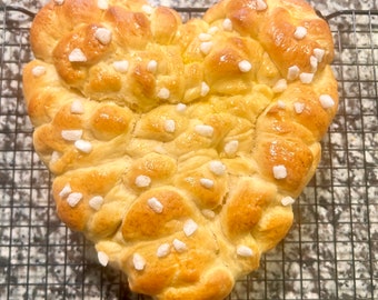 French Brioche Heart Shaped