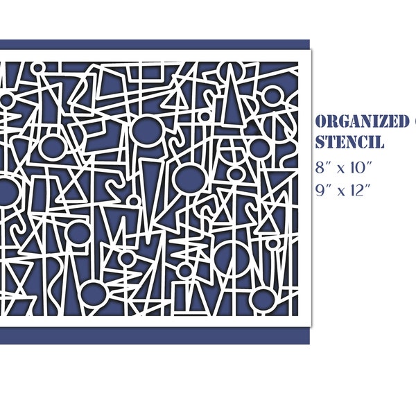 ORGANIZED CHAOS STENCIL-(made to order)