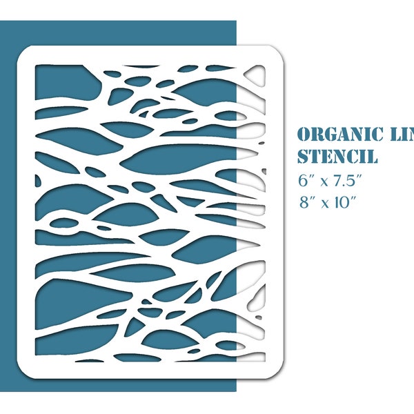 ORGANIC LINES STENCIL-(made to order)