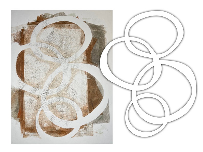 LINKED LOOPS STENCIL Maskmade to Order Etsy