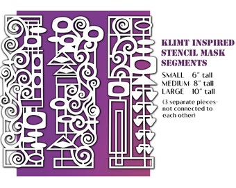 KLIMT INSPIRED STENCIL Mask Segments -(made to order)