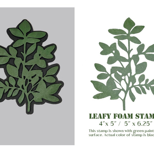 LEAFY FOAM STAMP-(made to order)