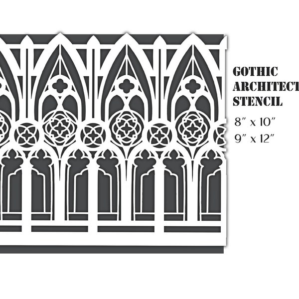 GOTHIC ARCHITECTURE STENCIL Mask-(made to order)