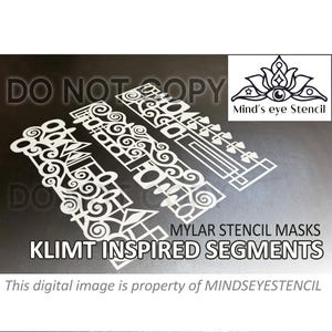 KLIMT INSPIRED STENCIL Mask Segments -(made to order)