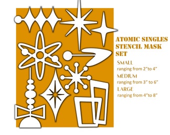 ATOMIC SINGLES STENCIL Mask Set -(made to order)